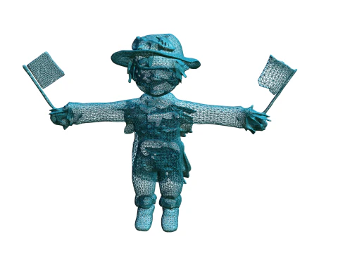 Festive Scarecrow 3D Model