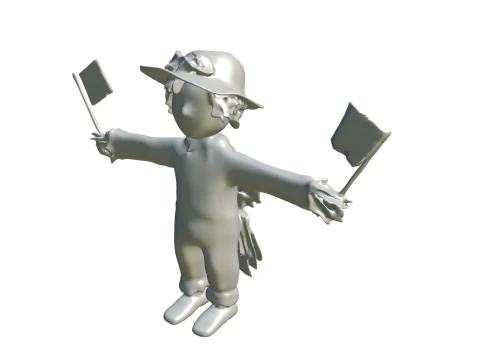 Festive Scarecrow 3D Model