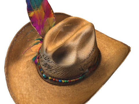Decorated Country Hat 3D Модель