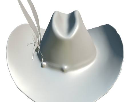 Decorated Country Hat 3D Model