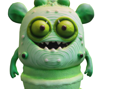 Green Alien Monster 3D Модель