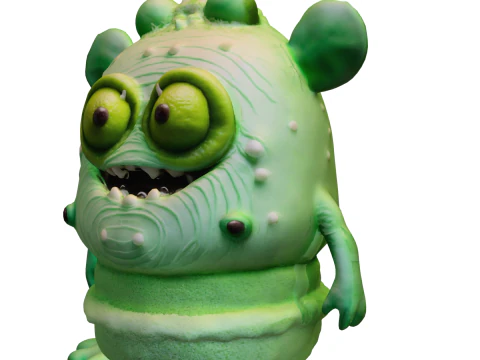 Green Alien Monster 3D Model