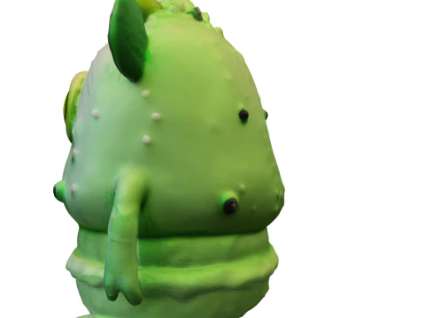 Green Alien Monster 3D Model