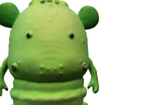 Green Alien Monster 3D 모델