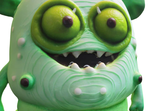 Green Alien Monster 3D Model