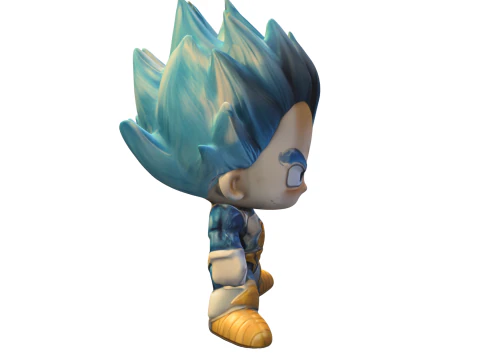Chibi Warrior Hero 3D Model