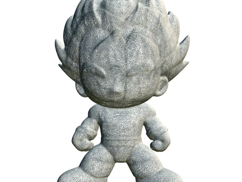 Chibi Warrior Hero 3D Model