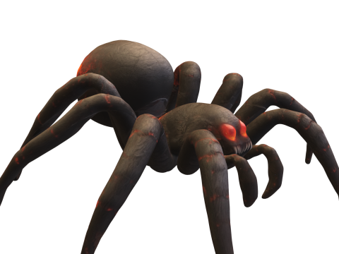 Dark Venomous Spider 3D Model