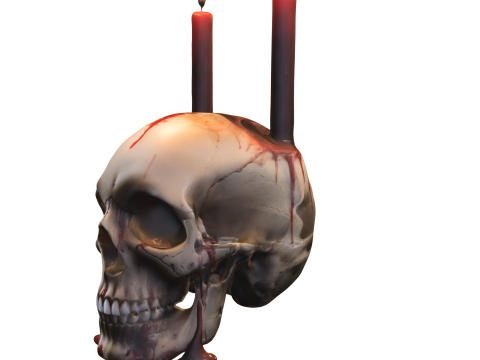 Skull Candle Holder 3D Model