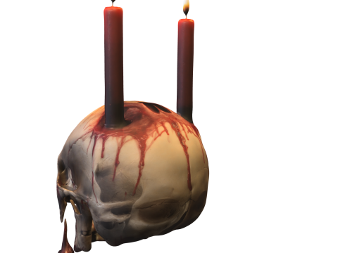 Skull Candle Holder 3D 模型