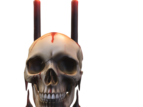 Skull Candle Holder 3D 模型