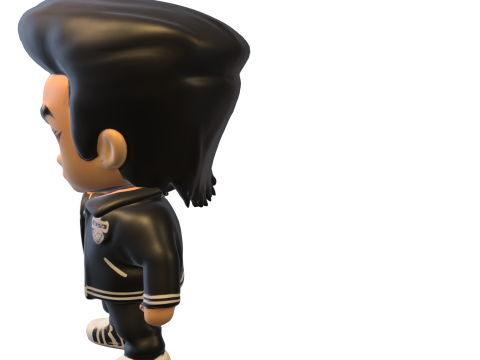 Rockabilly Rebel Chibi 3D Character Modello 3D
