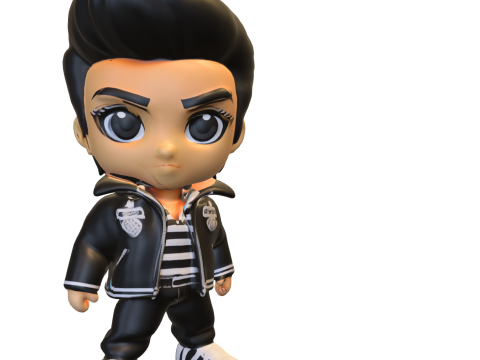 Rockabilly Rebel Chibi 3D Character Modello 3D