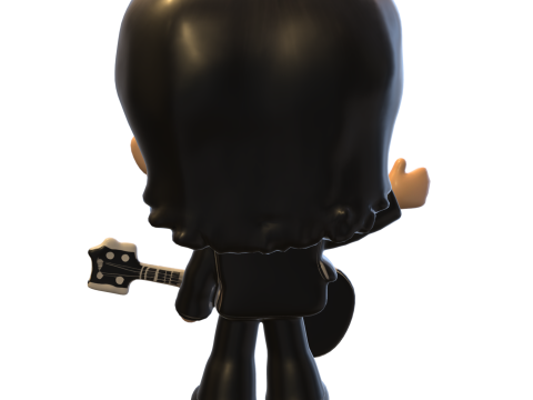 Rockstar Chibi with Guitar Modello 3D