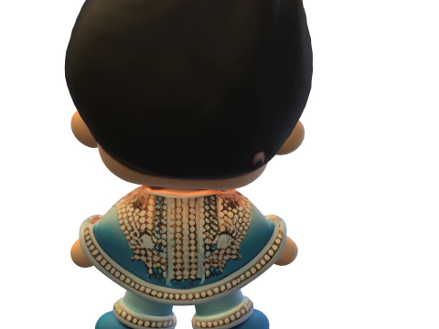 Penyanyi Retro Chibi Model 3D