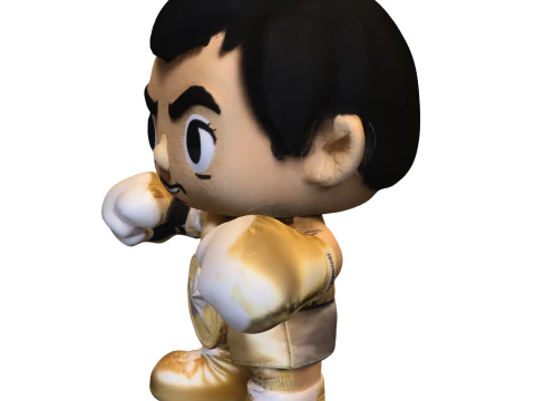 Golden Boxer Champion 3D Model