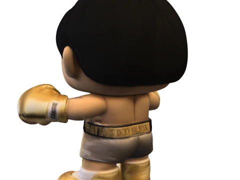 Golden Boxer Champion 3D Model