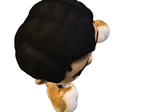 Golden Boxer Champion 3D Model