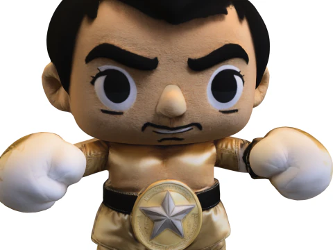 Golden Boxer Champion 3D Model
