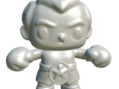 Golden Boxer Champion 3D Model