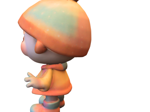 Adorable Winter Kid Modello 3D