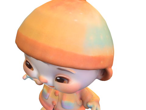 Adorable Winter Kid Modello 3D