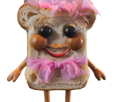 Bread Lady Whimsical Food Modelo 3D