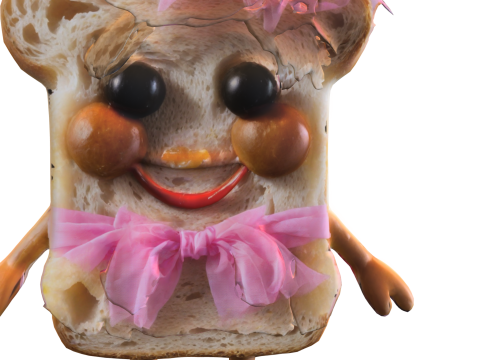 Bread Lady Whimsical Food 3D Model