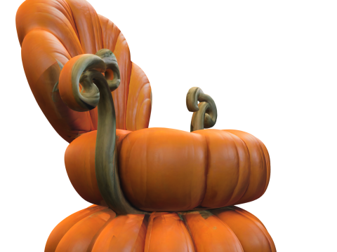 Pumpkin Throne Chair 3D Model