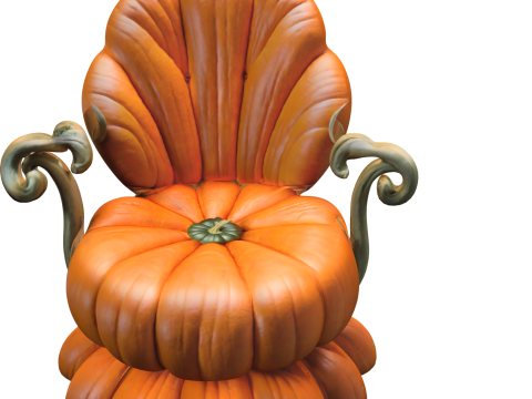 Pumpkin Throne Chair 3D Model