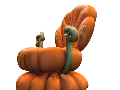 Pumpkin Throne Chair 3D Model