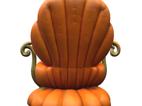 Pumpkin Throne Chair 3D Model
