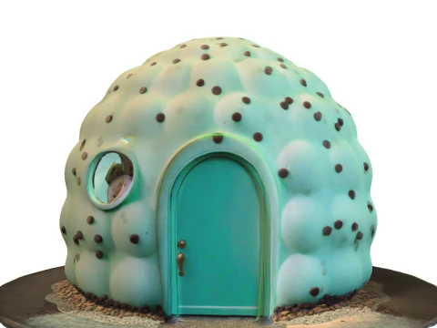 Casa con cupola al cioccolato e menta Modello 3D