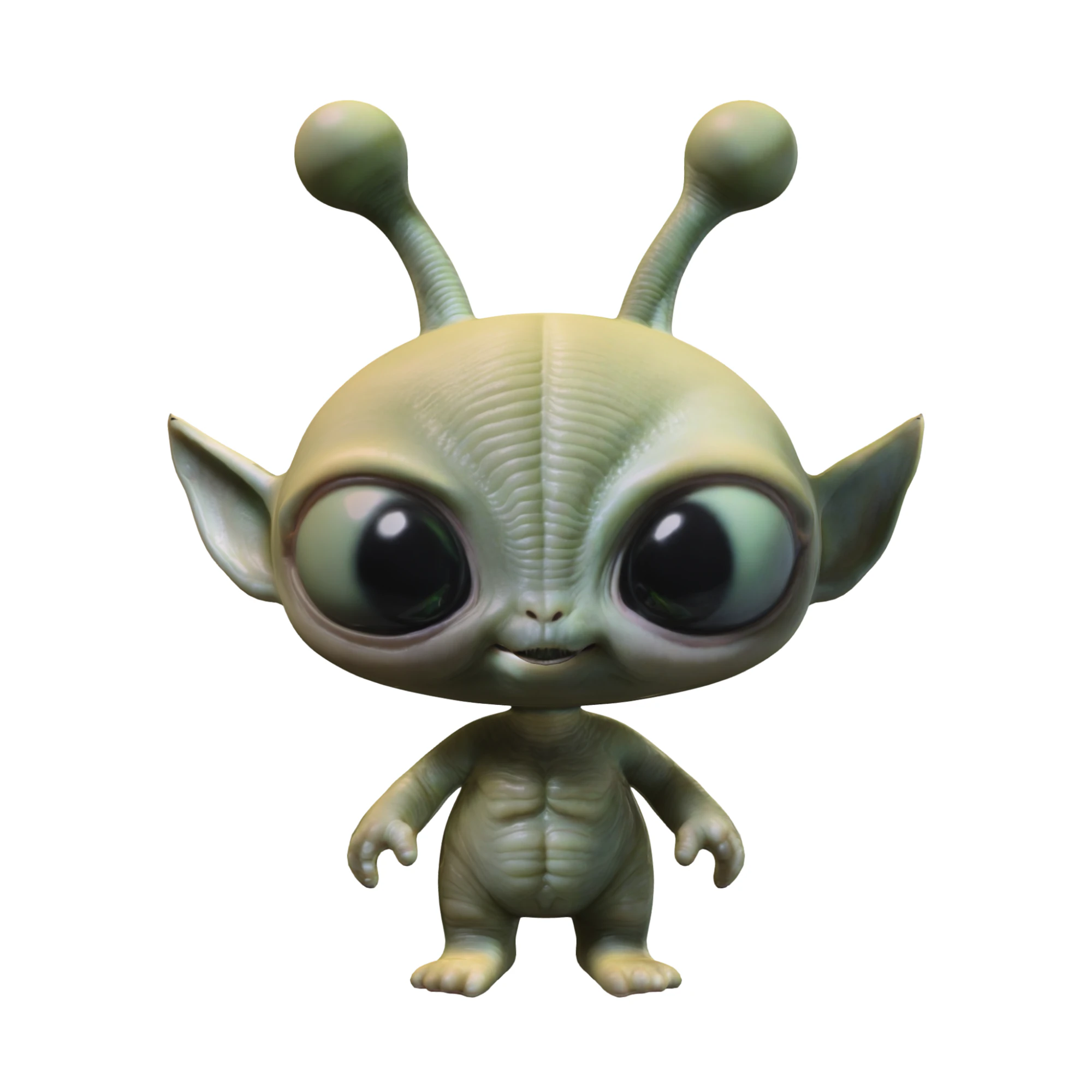 Cute Alien Creature 3D Model .c4d .max .obj .3ds .fbx .stl .blend
