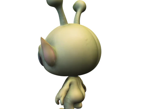 Cute Alien Creature 3D Model