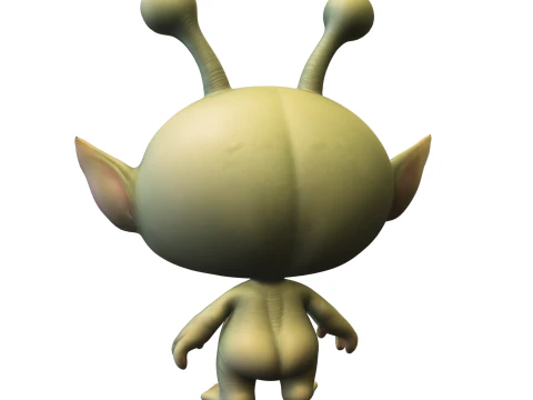Cute Alien Creature 3D Model