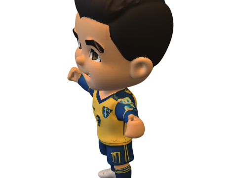 Stylized Soccer Kid 3D Model