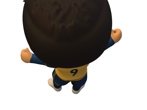 Stylized Soccer Kid 3D Model