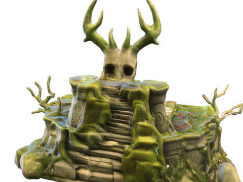 Ancient Druid Altar 3D Model