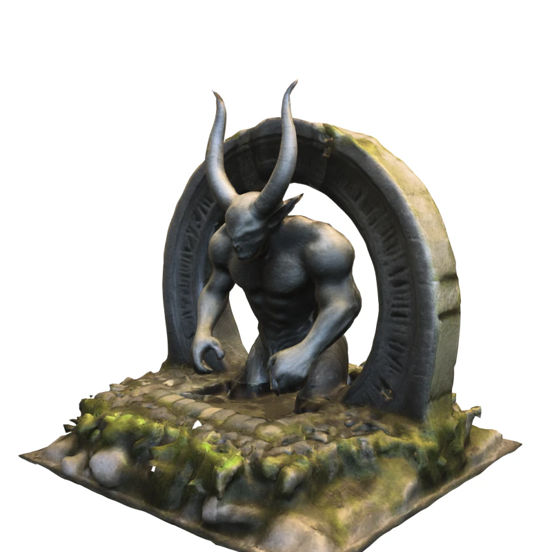 Porteiro Demoníaco Modelo 3D .c4d .max .obj .3ds .fbx .stl .blend