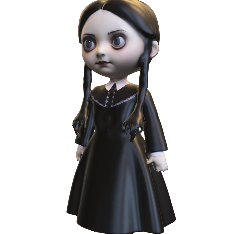Gothic Girl Doll 3D 模型 .c4d .max .obj .3ds .fbx .stl .blend