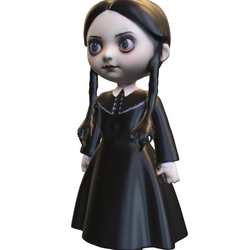 고딕 소녀 인형 3D 모델 .c4d .max .obj .3ds .fbx .stl .blend 