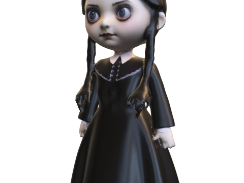 Gothic Girl Doll 3D Model