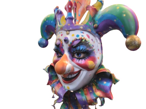 Evil Jester Mask 3D Model