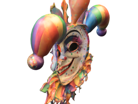 Evil Jester Mask 3D Model