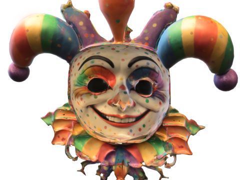 Evil Jester Mask 3D Model