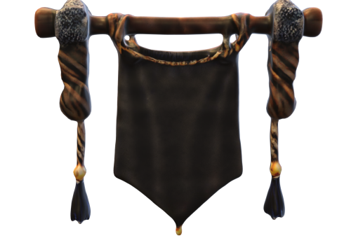 Tribal Wolf Banner 3D Model
