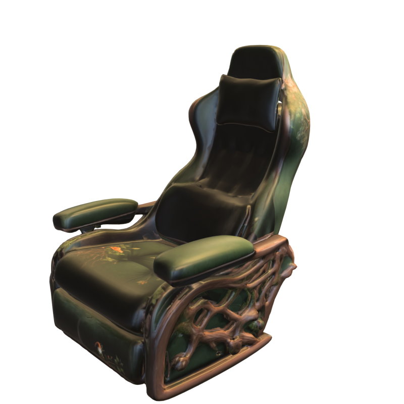 Forest-Themed Gamer Chair 3D Модель .c4d .max .obj .3ds .fbx .stl .blend
