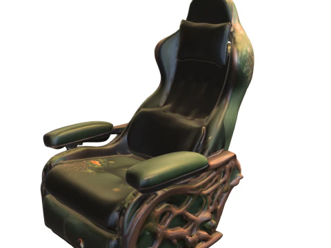 Forest-Themed Gamer Chair 3D Model