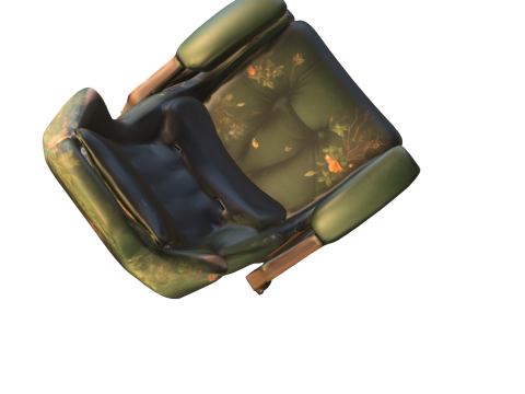 Forest-Themed Gamer Chair 3D Модель